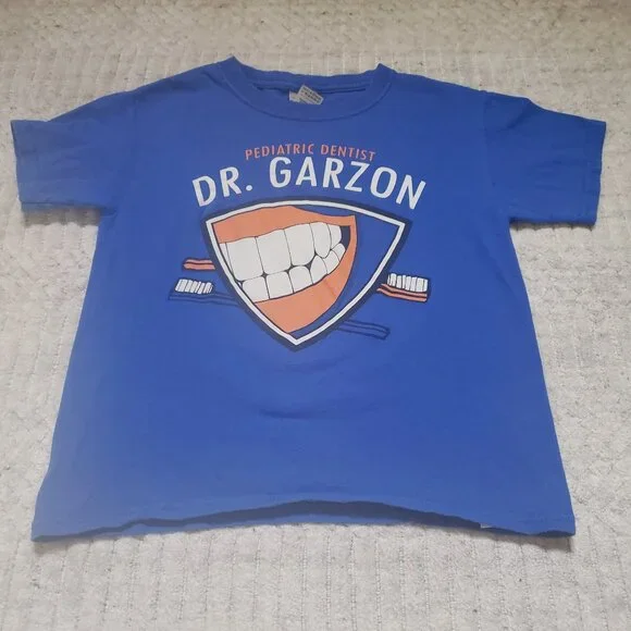 Youth Dentist Graphic Tee – Size XS (4/5) – Blue/Orange – 100% Cotton - Picture 2 of 15